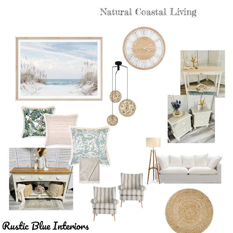 Natural Coastal Living Mood Board by Rustic Blue Interiors on Style Sourcebook