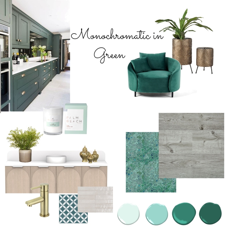 Green Monochromatic Board 20-6-23 Mood Board by JudyK on Style Sourcebook
