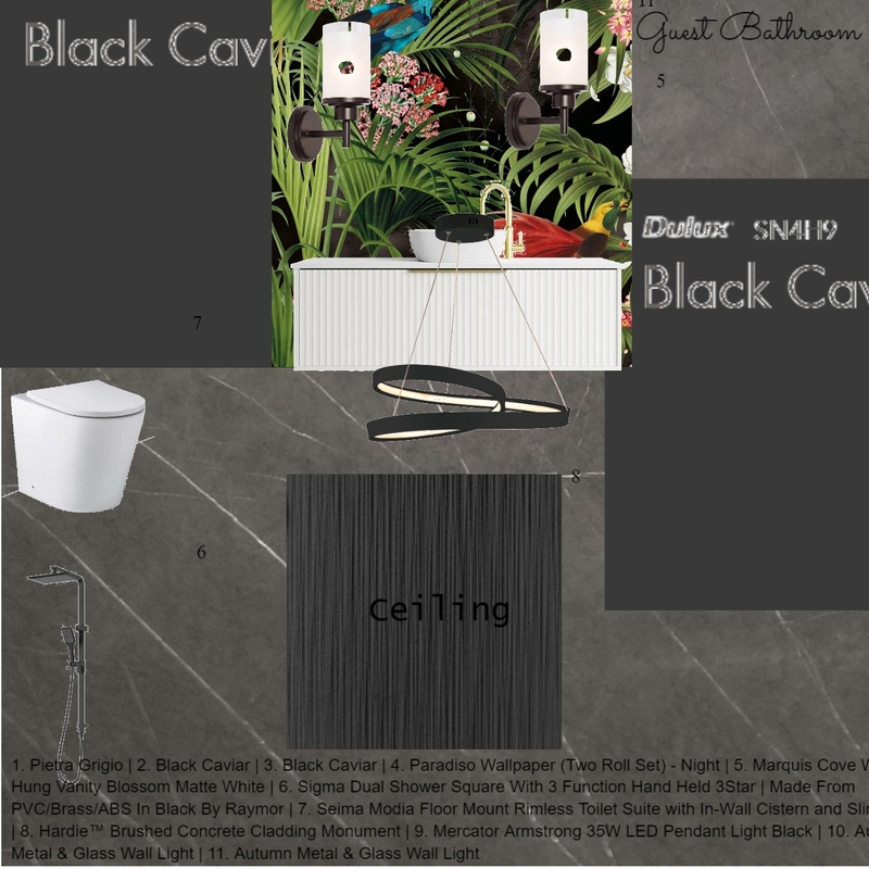 Guest Bathroom Mood Board by kygadielle@hotmail.com on Style Sourcebook
