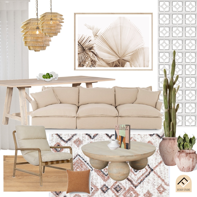 Pink Palms Mood Board by Five Files Design Studio on Style Sourcebook