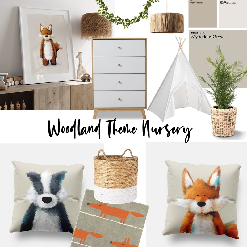 Woodland Theme Nursery Mood Board Mood Board by Tigercub on Style Sourcebook