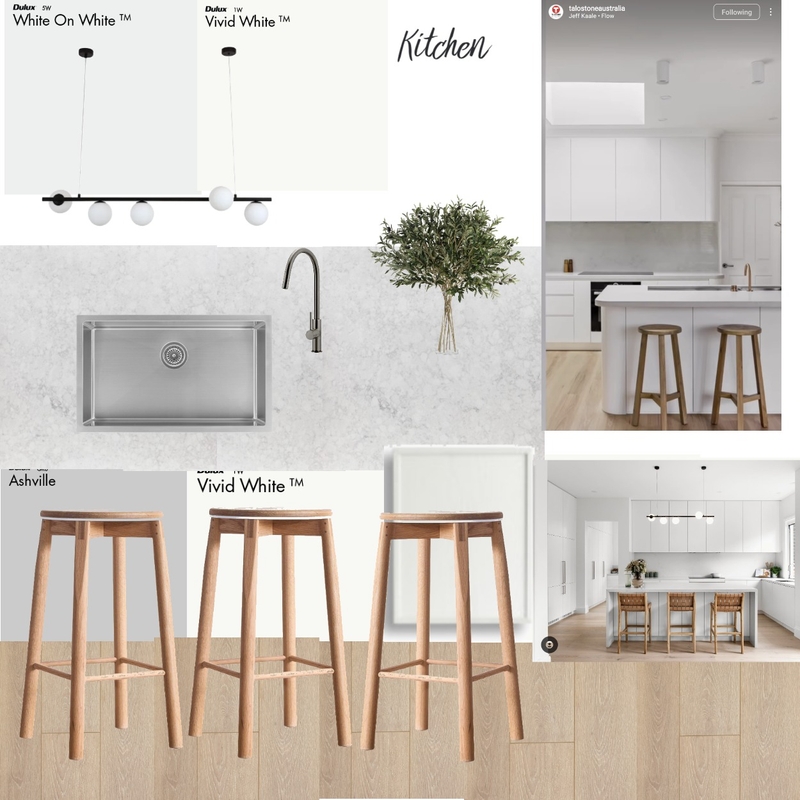 kitchen elba white_wood stool_black Mood Board by Ngoc Han on Style Sourcebook