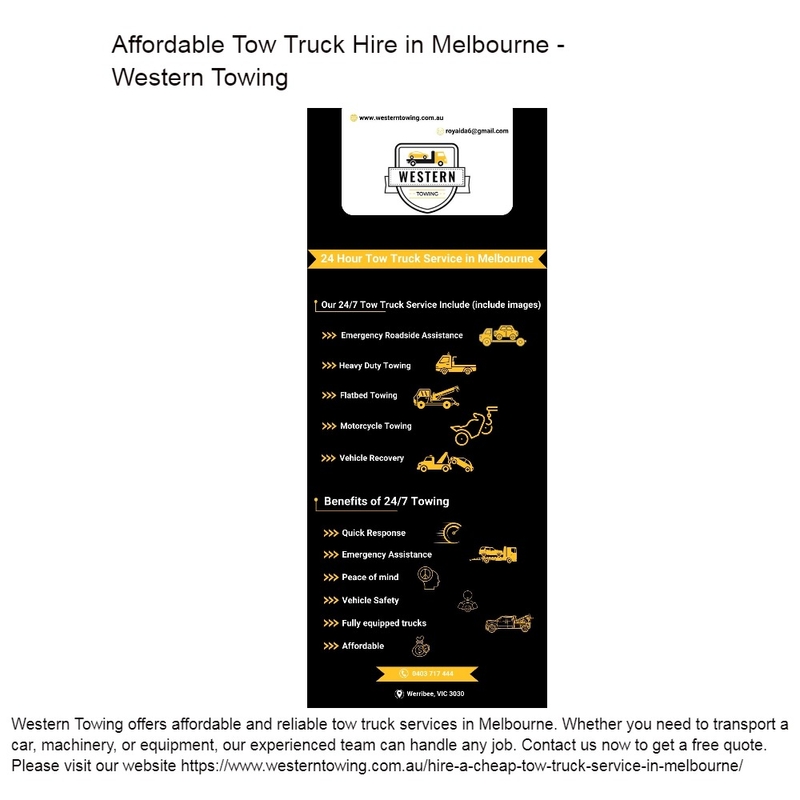 Affordable Tow Truck Hire in Melbourne - Western Towing Mood Board by WesternTowing on Style Sourcebook