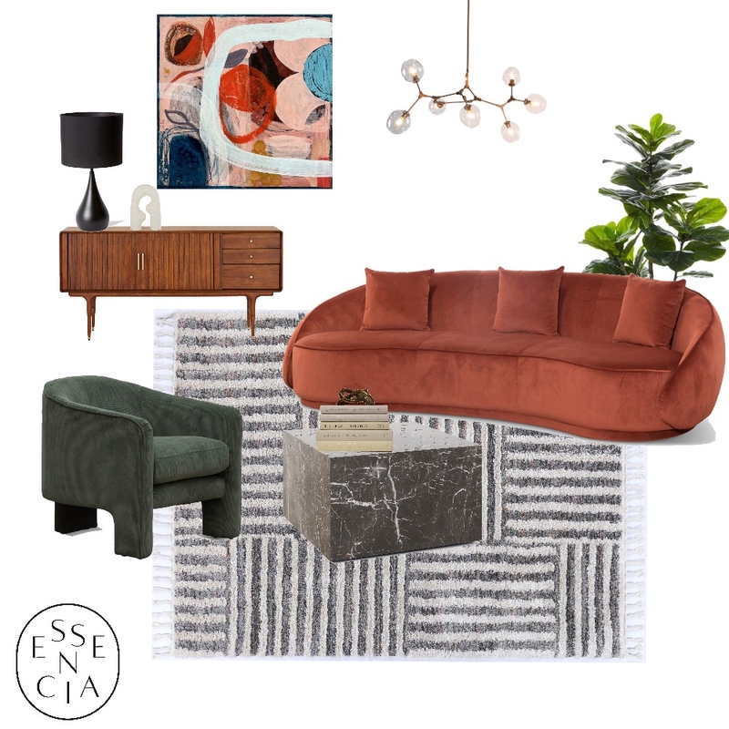 Modern Mid-Century Mood Board by Essencia Interiors on Style Sourcebook