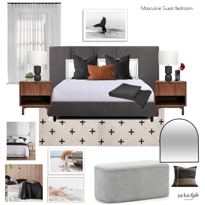 Guest Bedroom - masculine Mood Board by Jackie Fyfe Interiors on Style Sourcebook