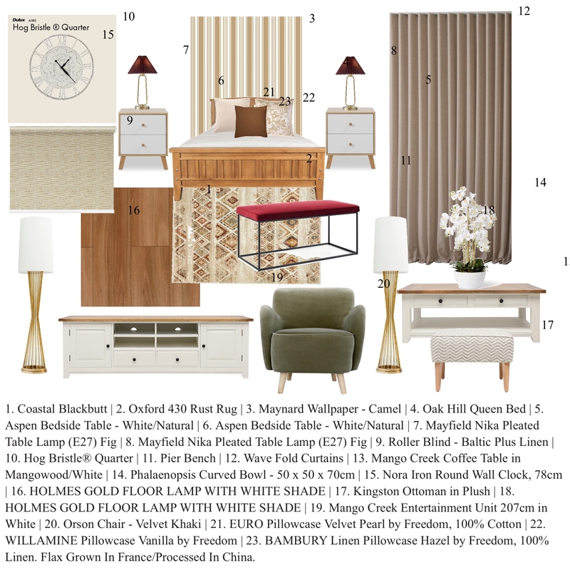 Bedroom brownish with contrast Mood Board by Isha02 on Style Sourcebook