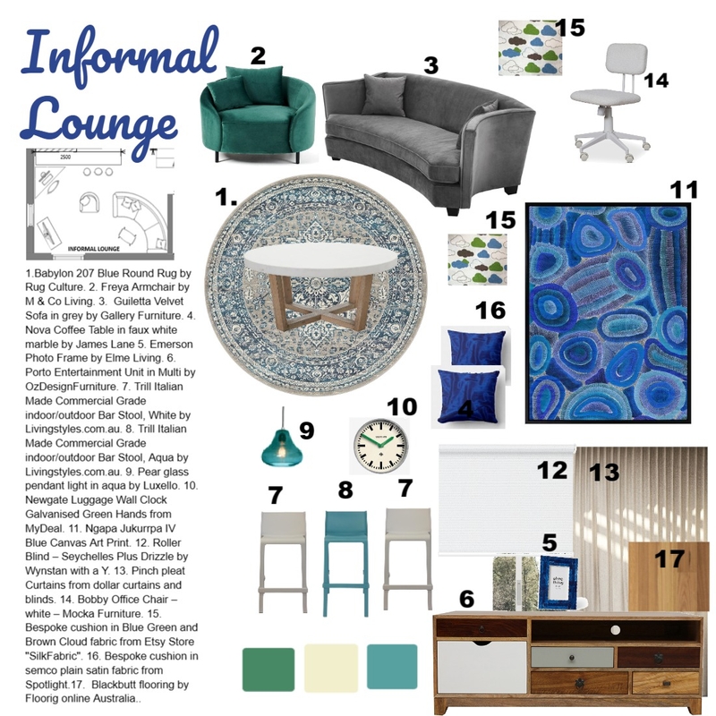 Informal Lounge Mood Board by niklynrob@outlook.com.au on Style Sourcebook