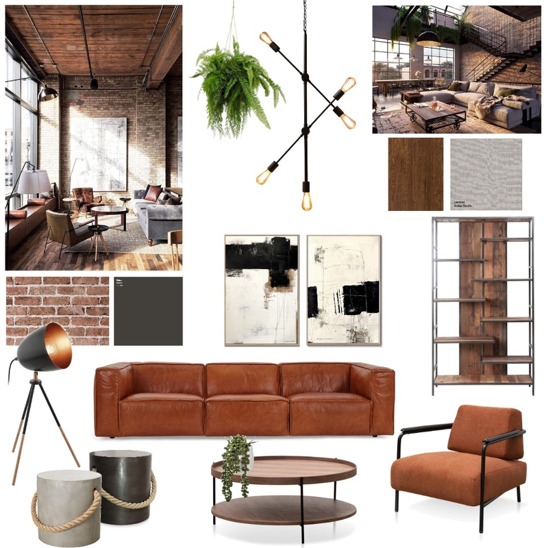 Industrial Living Room Mood Board by Alec Swart on Style Sourcebook