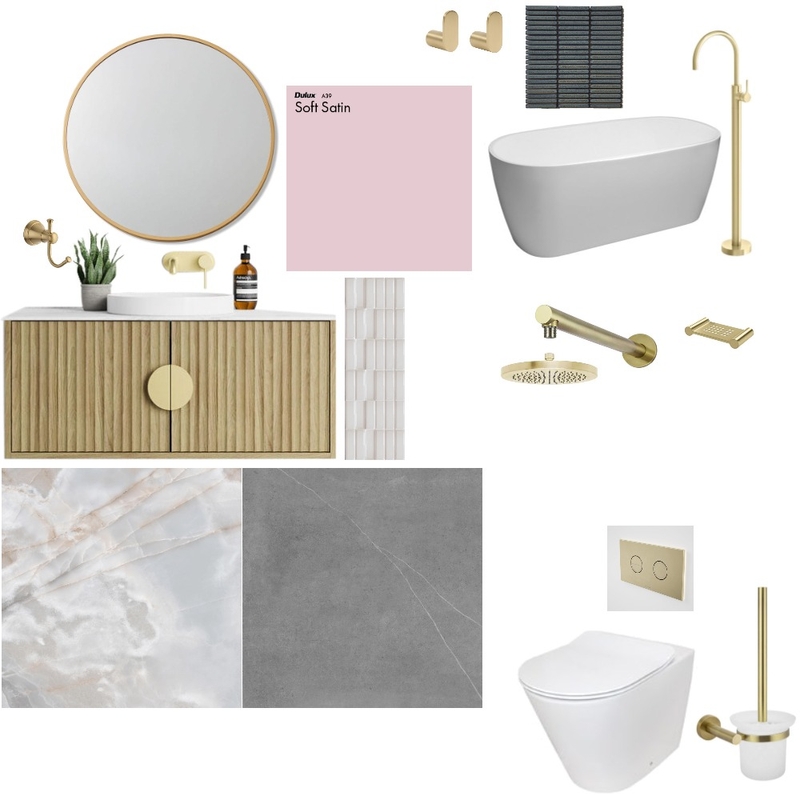 gold accent contemporary bathroom Mood Board by PRABHPREETARORA on Style Sourcebook