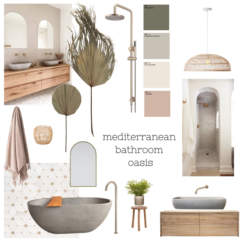 Mediterranean Bathroom Oasis Mood Board by Brianne.marie.gisele on Style Sourcebook