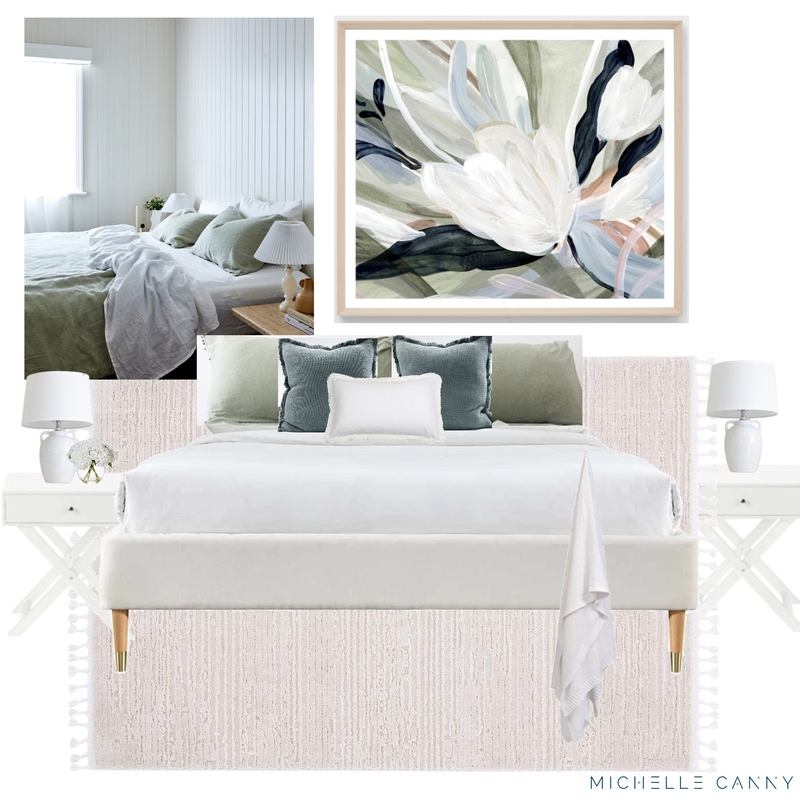 Revised Mood Board - Bedroom 1 - Katrina and Dan Mood Board by Michelle Canny Interiors on Style Sourcebook