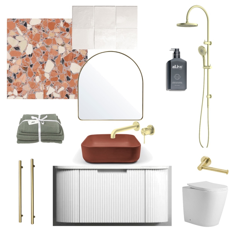 Neutral Terrazzo Mood Board by Bathware Direct on Style Sourcebook