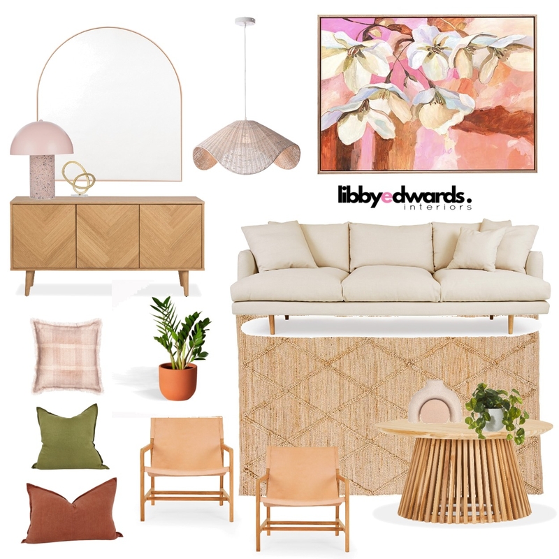 Muted Pink Lounge Lovers Mood Board by Libby Edwards on Style Sourcebook