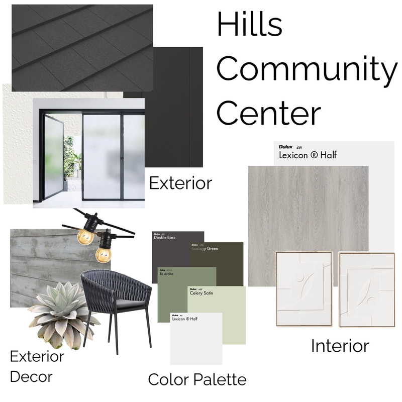 Hills Community Center (Modern) Mood Board by genevievebaker7@gmail.com on Style Sourcebook