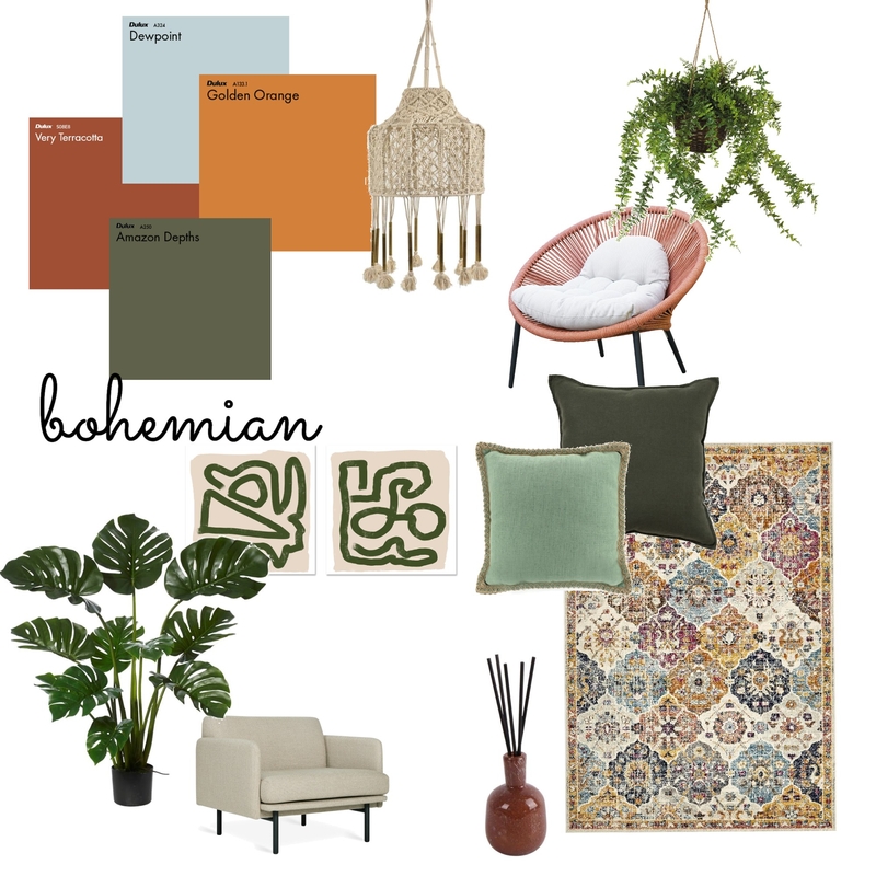 bohemian Mood Board by ava on Style Sourcebook