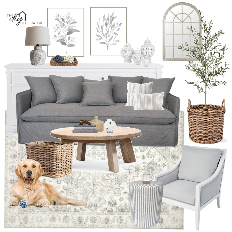 Hamptons Style Living Mood Board by Thediydecorator on Style Sourcebook