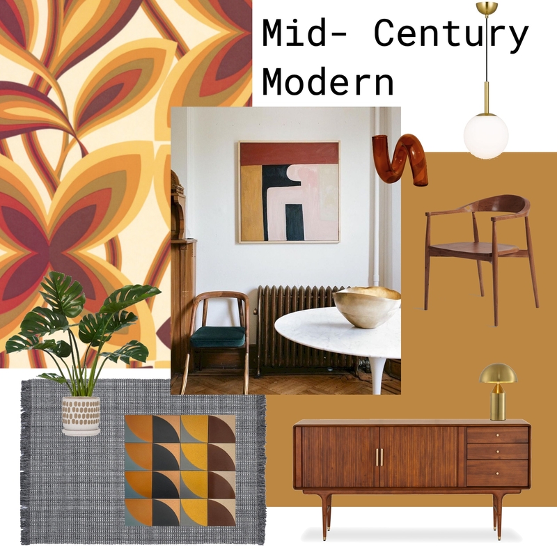 Mid-Century Modern Mood Board by Moon&Fern on Style Sourcebook