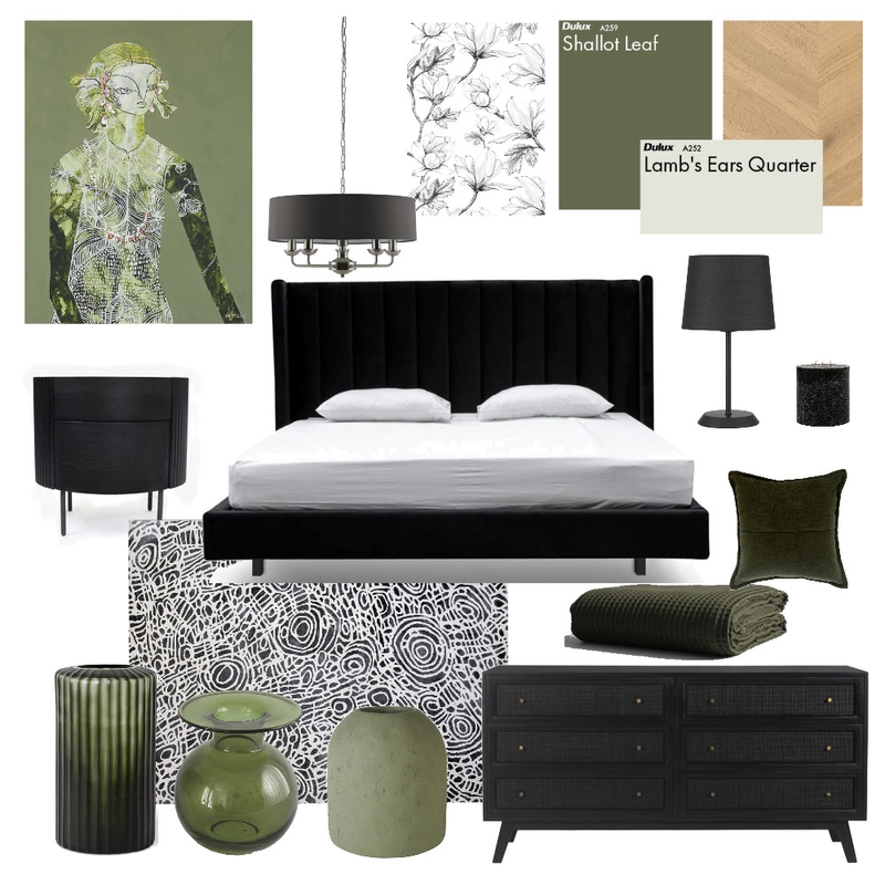 green bedroom Mood Board by olka.designSTUDIO on Style Sourcebook