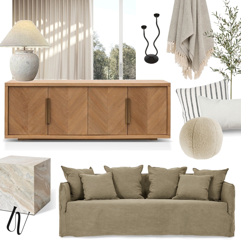 Living Room Concept | July 2023 Mood Board by Wholesome by Design on Style Sourcebook