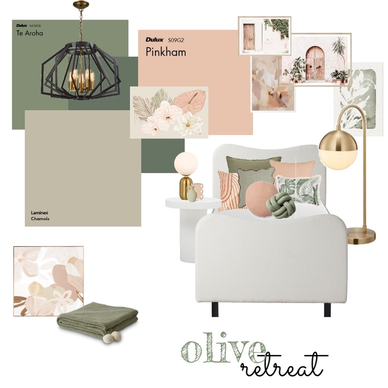 olive retreat Mood Board by Laurel and Fawne on Style Sourcebook