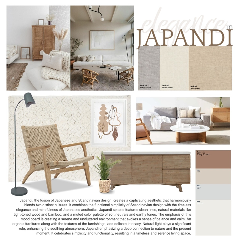 Elegance of Japandi Mood Board by Juliet Llegaria on Style Sourcebook