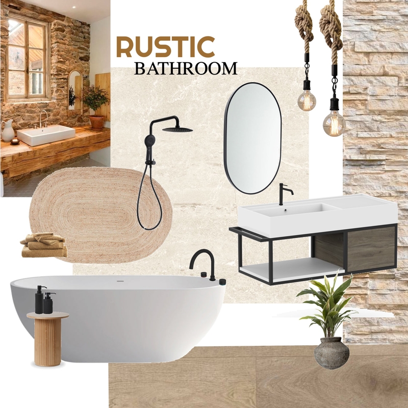 Rustic bathroom Mood Board by Dulcemarien Gegundez. on Style Sourcebook