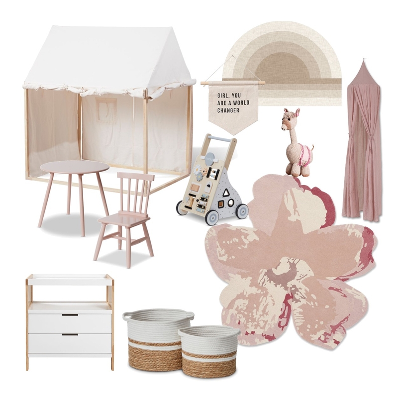 Ted Baker Shaped Magnolia Light Pink Round 162302 Mood Board by Unitex Rugs on Style Sourcebook