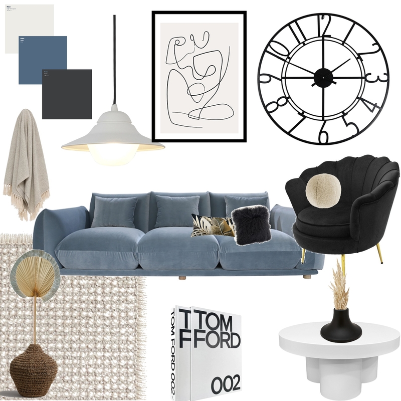 Chic Industrial Living Room Mood Board by undefined on Style Sourcebook