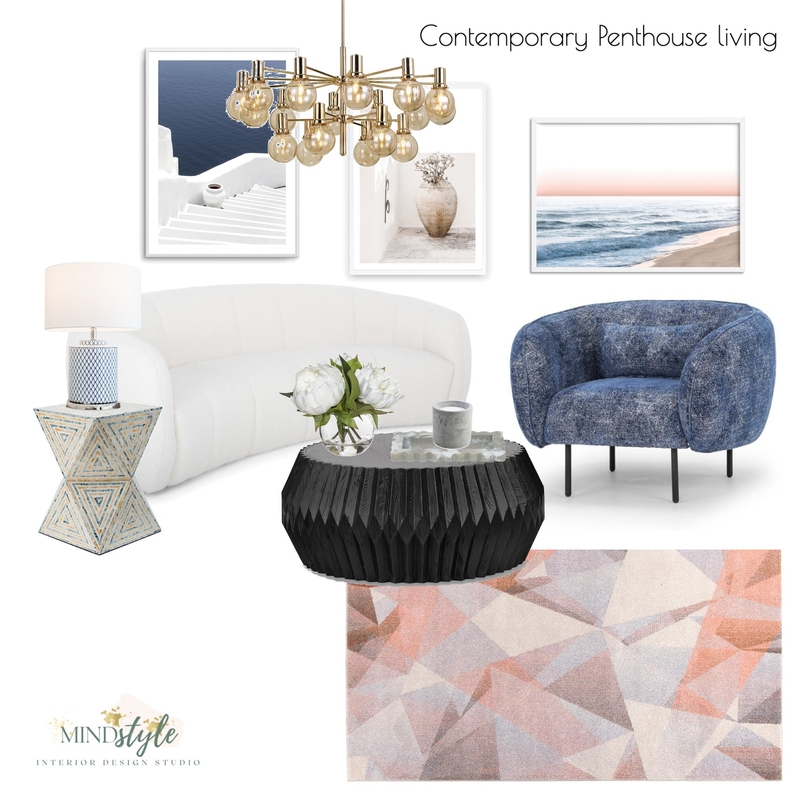 Contemporary Penthouse living Mood Board by Shelly Thorpe for MindstyleCo on Style Sourcebook