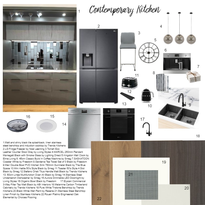 Kitchen Sample Board Mood Board by Sharon MacPherson on Style Sourcebook