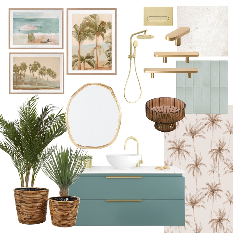 Tropical Oasis Bathroom Mood Board by Urban Road on Style Sourcebook