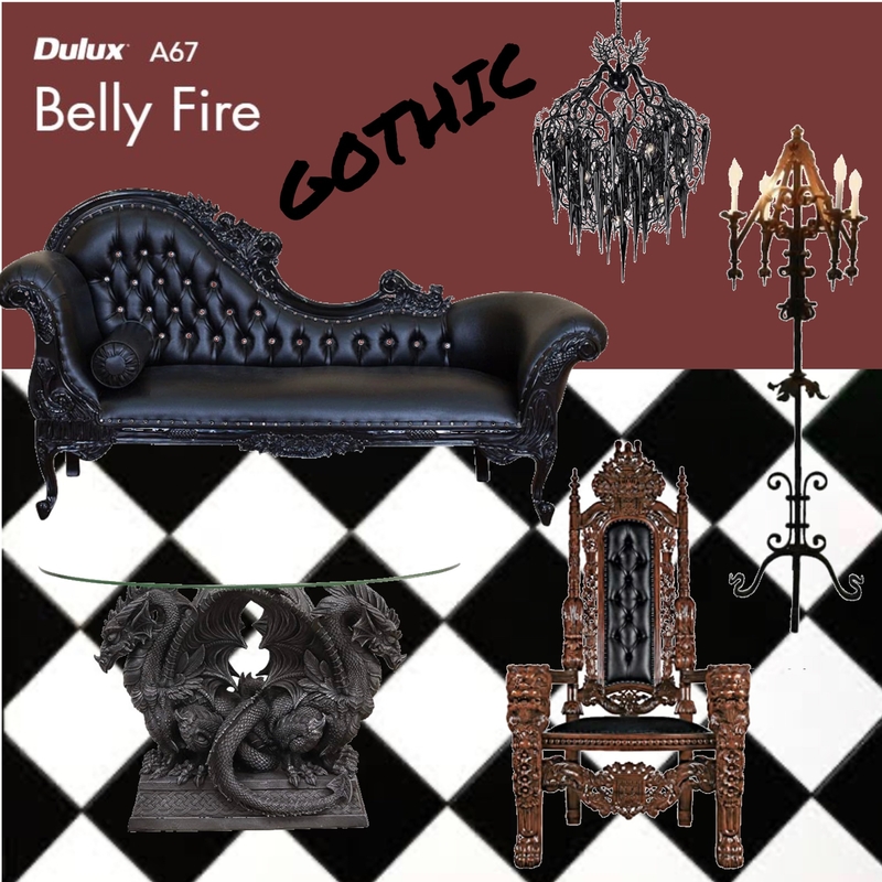 Gothic Living Mood Board by Elouise - Ann Spyrou on Style Sourcebook