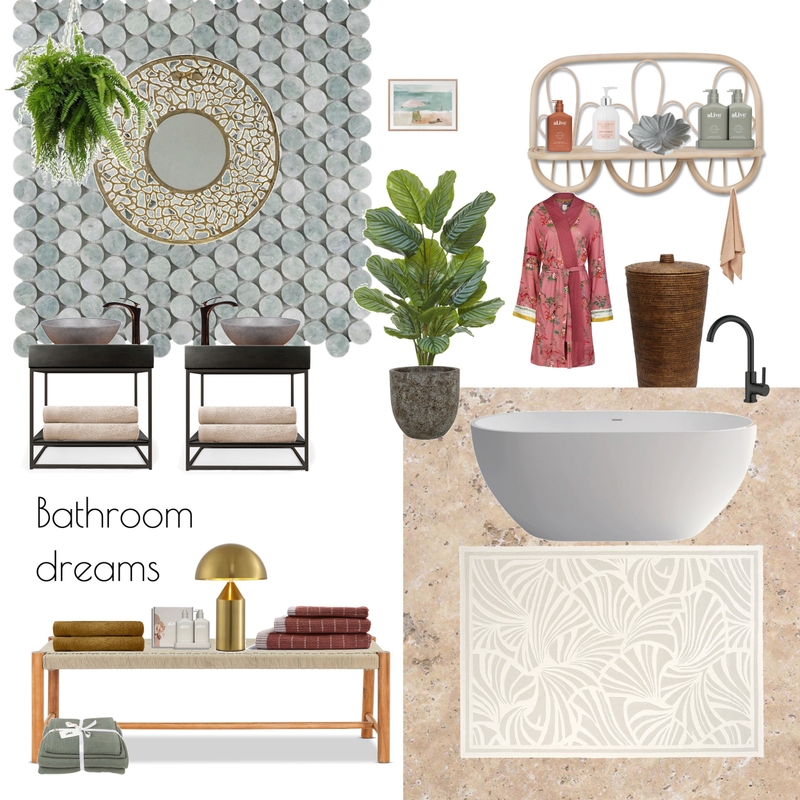 Bathroom Mood Board by Your Wall Decorator on Style Sourcebook