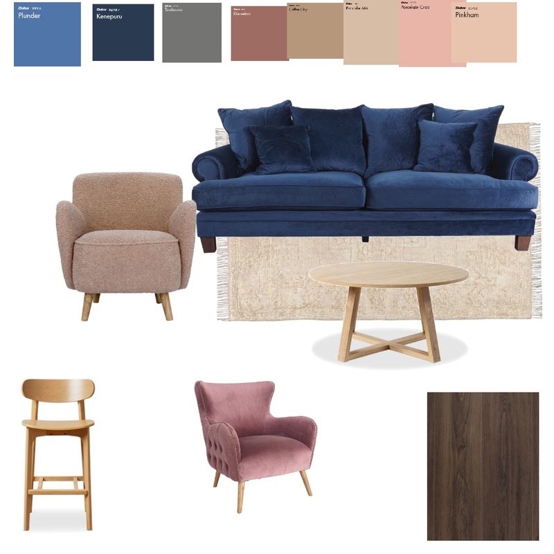 blue brown dusty rose Mood Board by yacine on Style Sourcebook