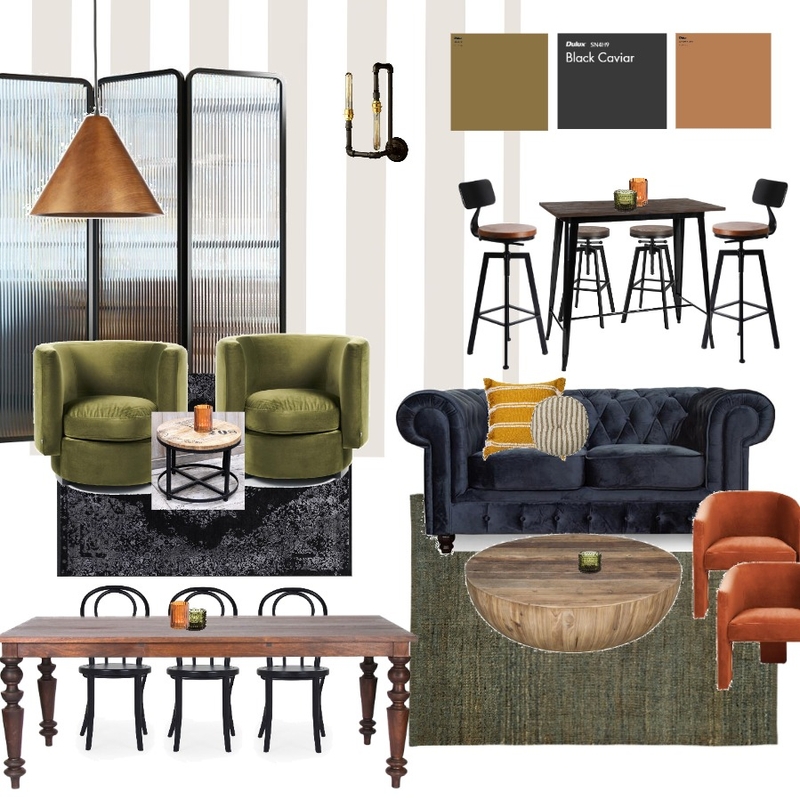 Pinstripe Bar + Lounge - revised concept Mood Board by Ann + Anthony Design Co. on Style Sourcebook