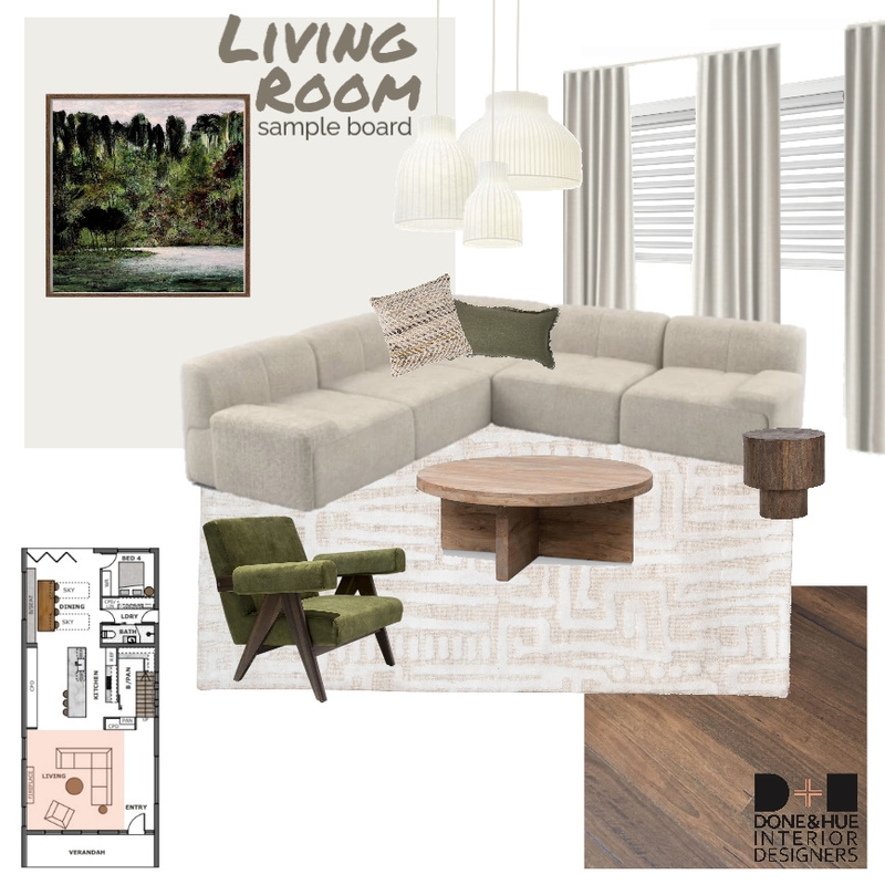 Sample Board Living Room Mood Board by TheBorrowedSpace on Style Sourcebook