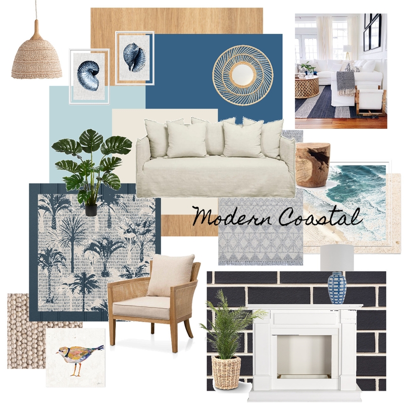 ModernCoastal Module 3 Mood Board by IDIstudentKy on Style Sourcebook