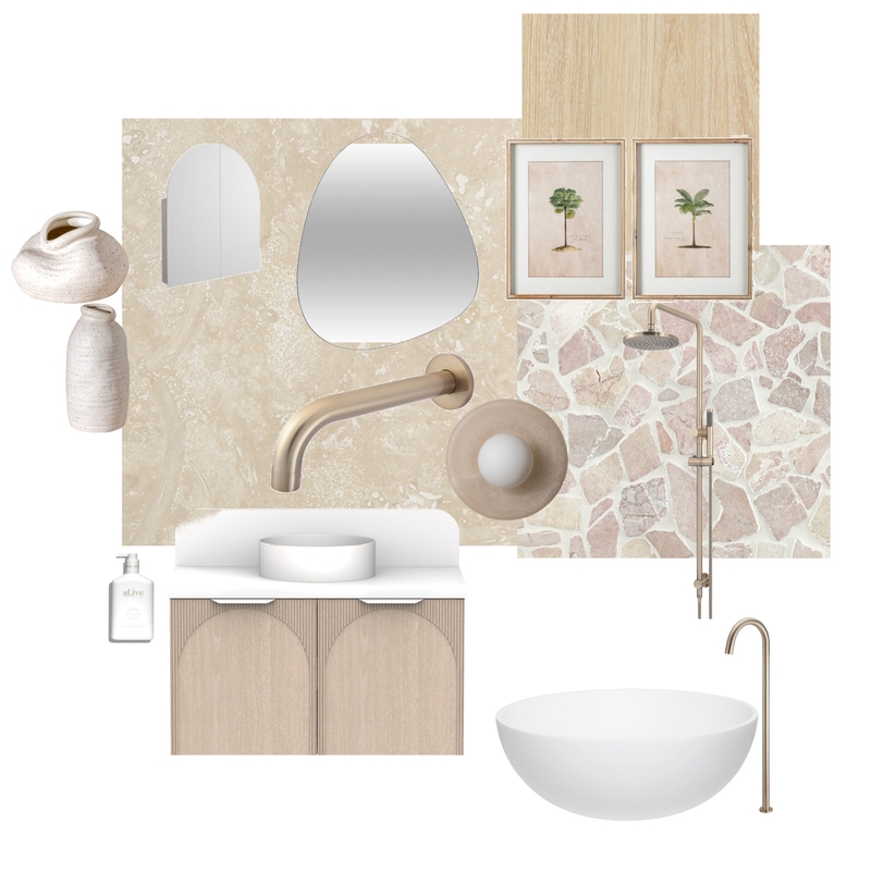 Champagne Crazypave Bathroom Mood Board by Sophielawry on Style Sourcebook
