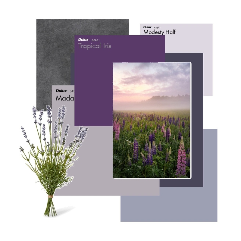 LAVENDER FUAR MOODBOARD Mood Board by welda on Style Sourcebook