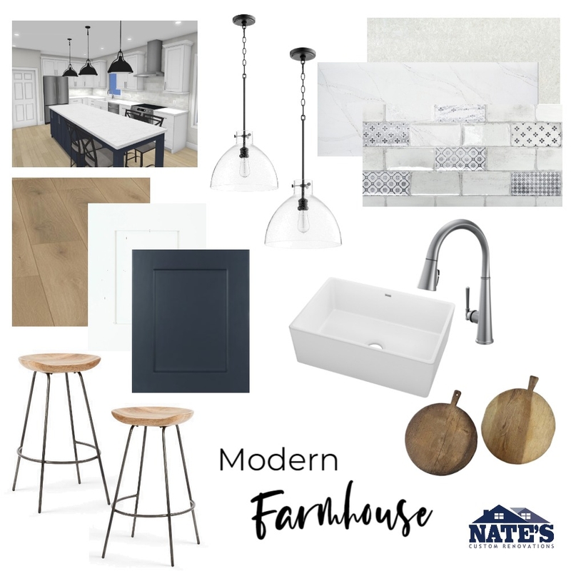 Davidson kitchen modern farmhouse Mood Board by lincolnrenovations on Style Sourcebook
