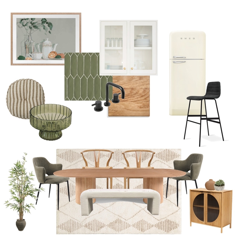 Green Kitchen Mood Board by westofhere on Style Sourcebook