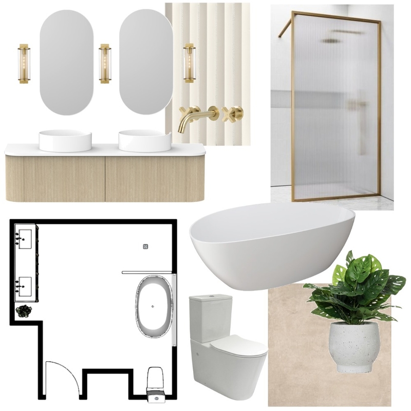 Bathroom Desgin Concept Mood Board by M&I Interiors on Style Sourcebook