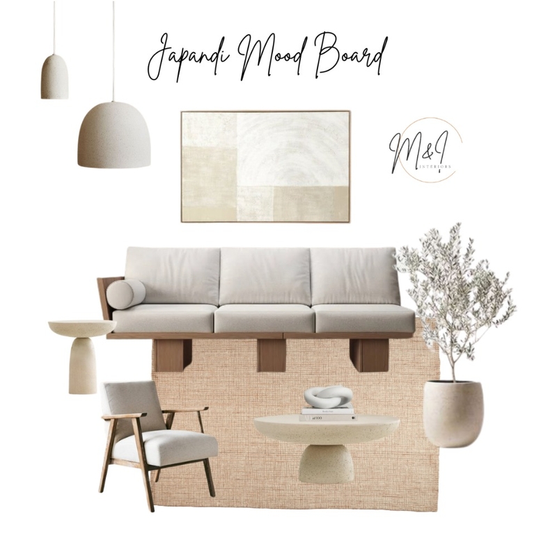 Japandi living room concept Mood Board by M&I Interiors on Style Sourcebook