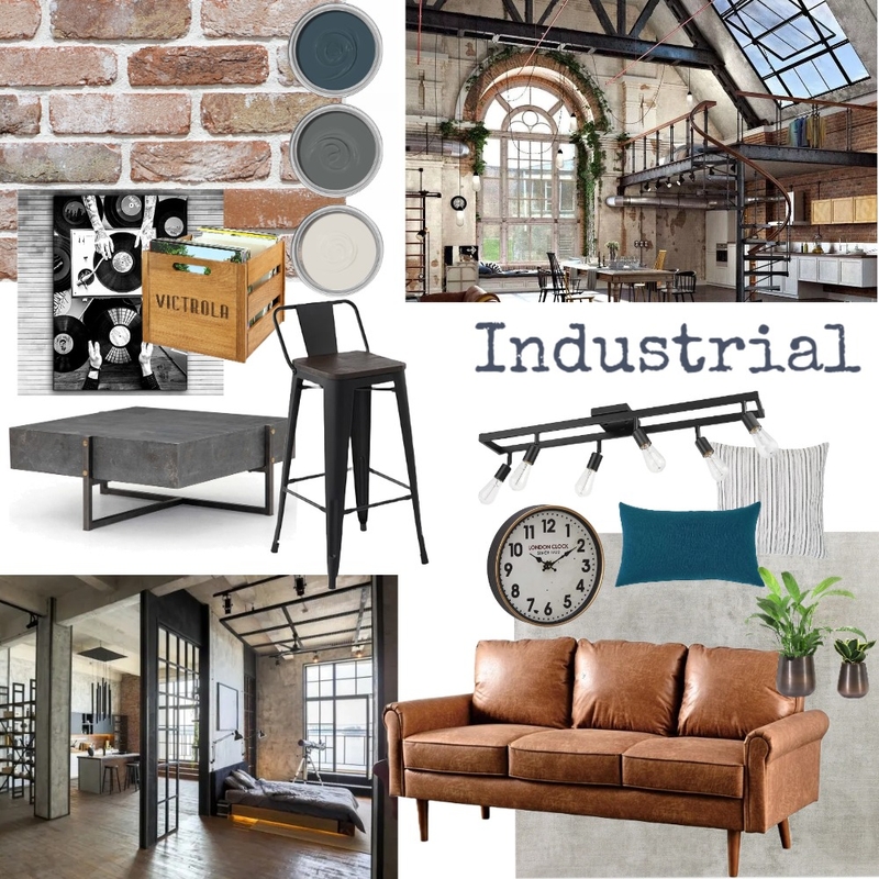 Industrial Mood Board by Erin on Style Sourcebook