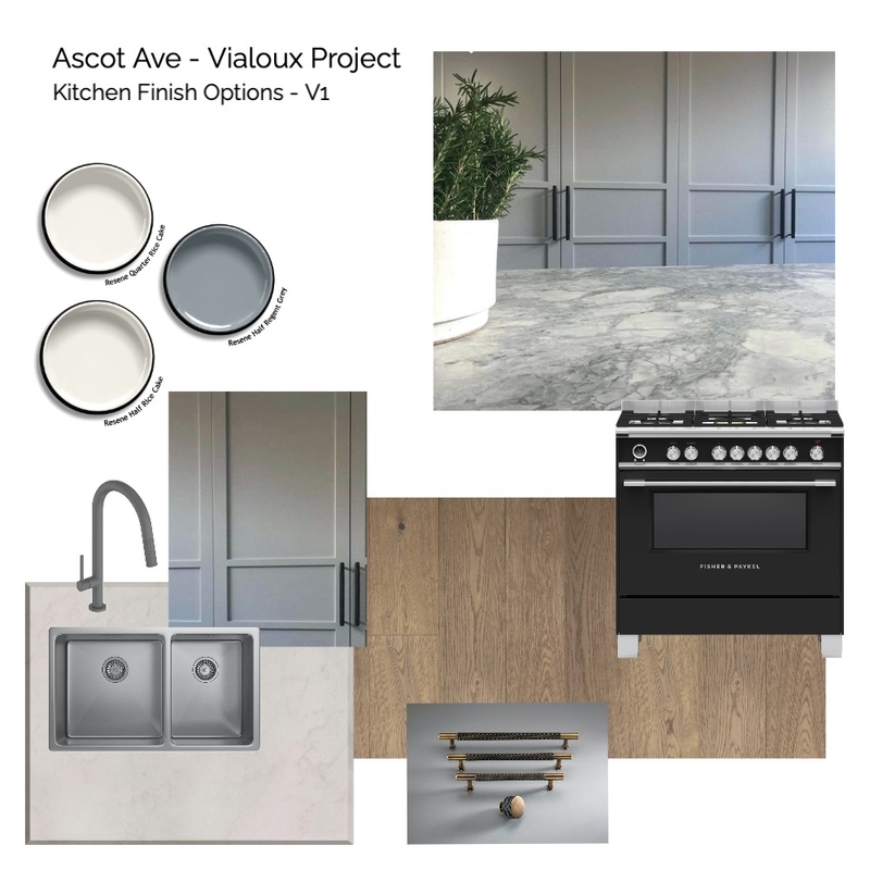 Ascot Ave Kitchen Sample Board V1 Mood Board by Helen Sheppard on Style Sourcebook