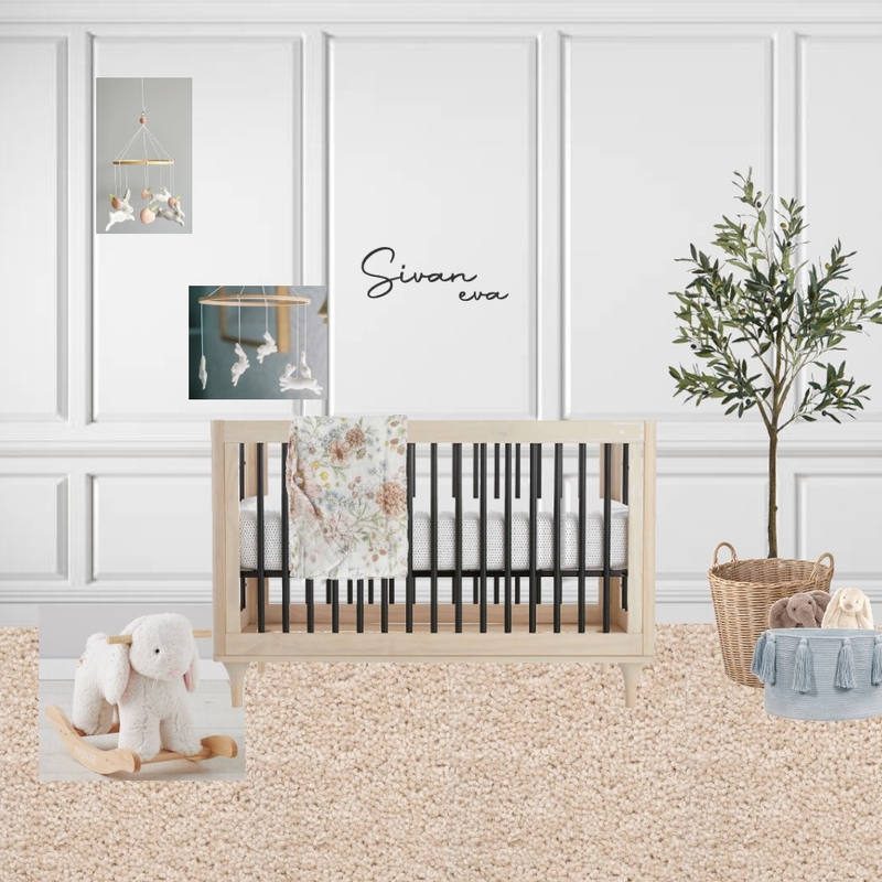 BABY GIRL NURSERY CRIB ACCENT WALL Mood Board by cethia.rigg on Style Sourcebook