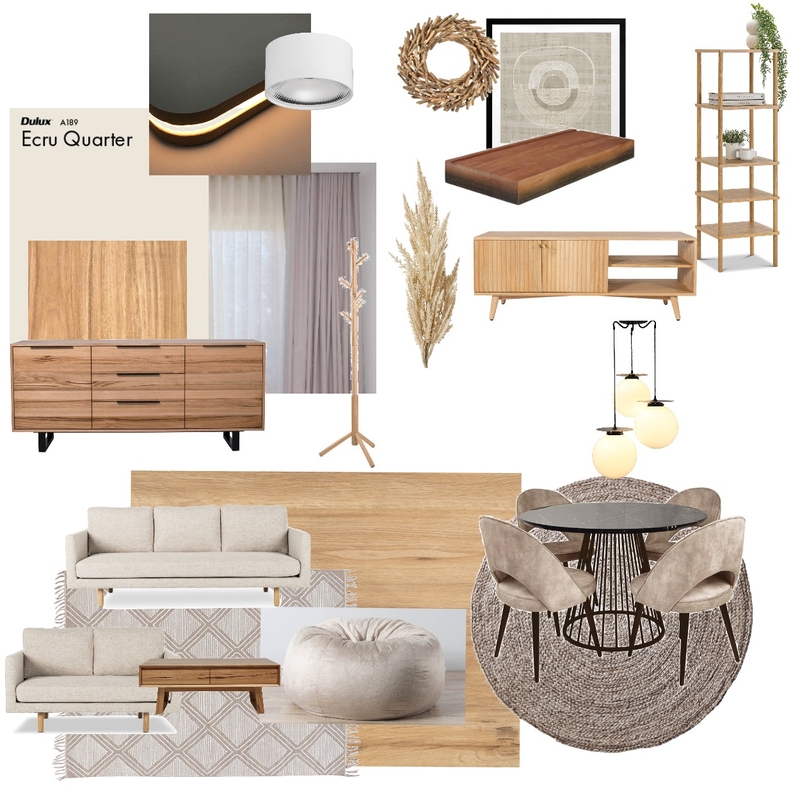 Warm Living & Dining Mood Board by Aphixay on Style Sourcebook