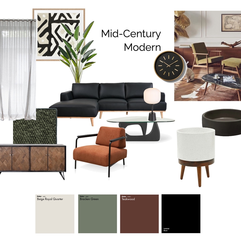 Mid-Century Modern Mood Board by andriani on Style Sourcebook