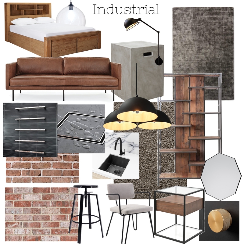 Industrial Mood Board by chelseadimec on Style Sourcebook