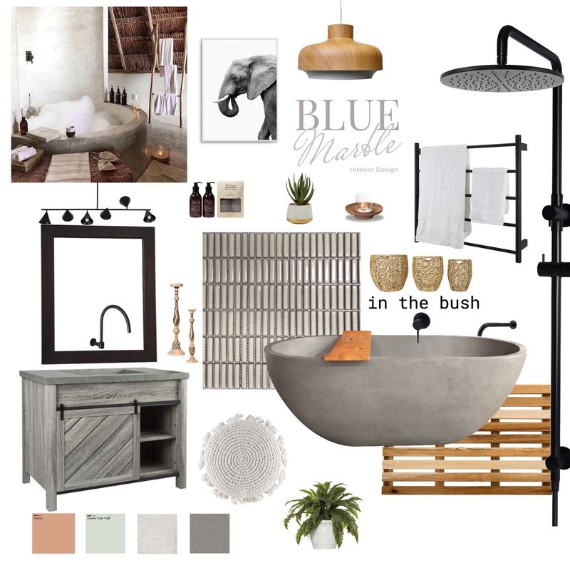 In the Bush Tribal Style Mood Board by Blue Marble Interiors on Style Sourcebook